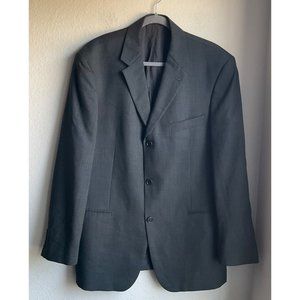 Hugo Boss Men's size 44R Einstein sport coat Virgin Wool Black and Gray pattern
